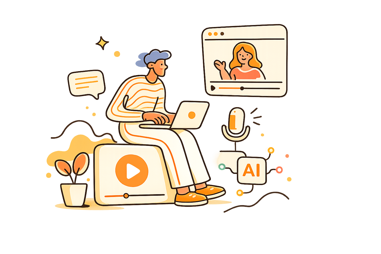Infinite Marketing AI, an AI concierge chatting with a website visitor and booking them in